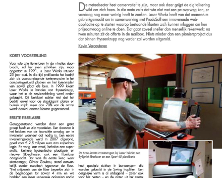 Artikel Metallerie: &quot;Binnen twee minuten een offerte in de mailbox&quot;