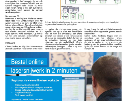 Artikel Metallerie: &quot;Binnen twee minuten een offerte in de mailbox&quot;
