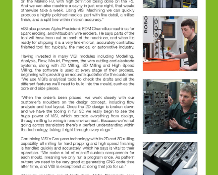 Case Study: VISI - The “Communication Tool” Connecting Alpha Precision’s Mouldmaking Team 