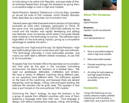 Case Study: VISI - The “Communication Tool” Connecting Alpha Precision’s Mouldmaking Team 
